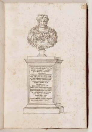 Bildnisbüste des römischen Kaisers Maxentius, in: Series continuata omnium Imperatorum [...], Bd. 2, Bl. 25