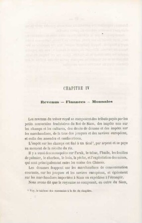 Chapitre IV. Revenus - Finances - Monnaies