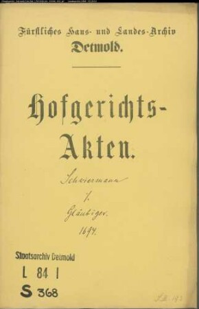 Schwiermann, Dietrich, Amtschreiber gegen Schuldner