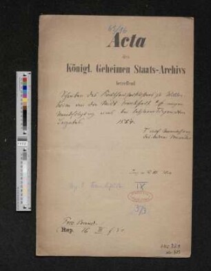 Das Hildesheimer Kartäuserkloster bittet den Frankfurter Rat um Verabfolgung des durch Andreas Musculus bei ihm deponierten Legats