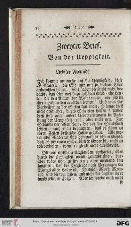 Zweyter Brief