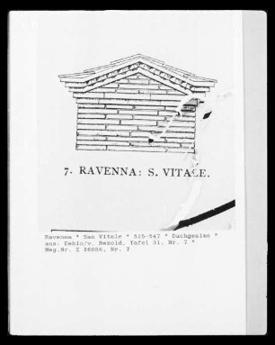San Vitale in Ravenna: Dachgesims