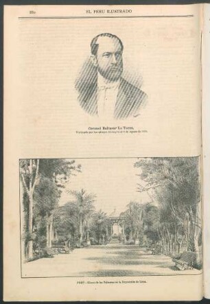 [Retrato de] Coronel Baltasar La Torre. : Victimado por los salvajes Siriniyris el 2 de Agosto de 1873.