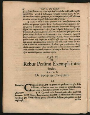 Sect. I. De Societate Coniugali.