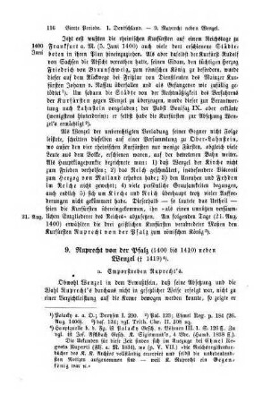 9. Ruprecht von der Pfalz (1400 bis 1410) neben Wenzel († 1419)