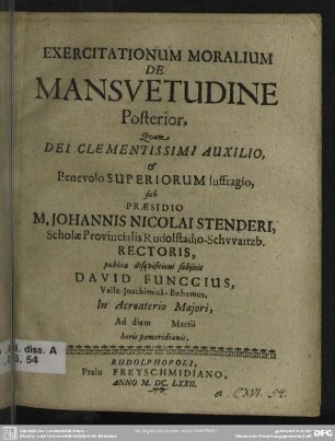 2: Exercitationum moralium de mansvetudine