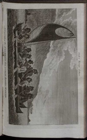 A Canoe of the Sandwich Islands, the Rowers Masked