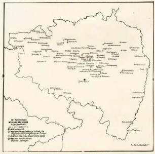 Karte "Der Bestand des Weißen Storches in der Oberlausitz"