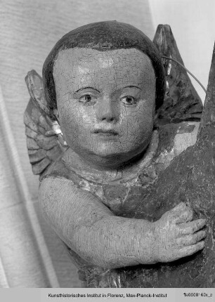 Der auferstandene Christus, flankiert von Johannes dem Täufer und Daniel