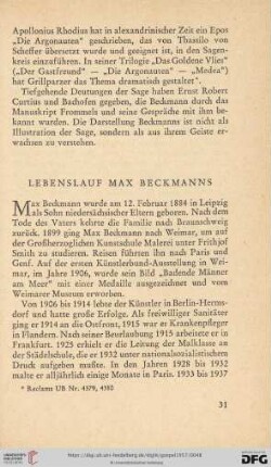 Lebenslauf Max Beckmanns