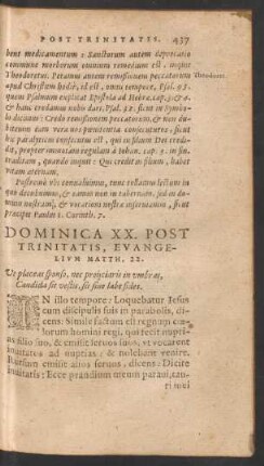 Dominica XX. Post Trinitatis ...