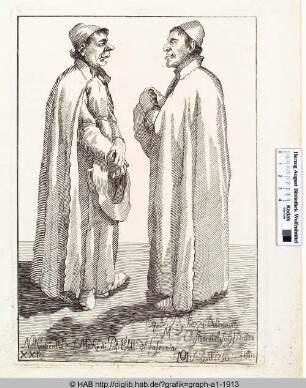 Karikatur zweier Mönche