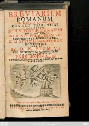 Ps. Æstivalis: A Dominica Trinitatis Usque Ad Dominicam Primam Septembris.
