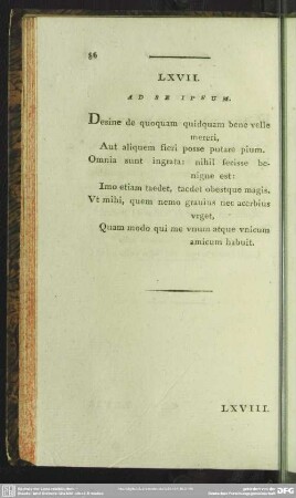 LXVII. Ad Se Ipsum