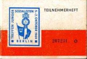 Teilnehmerheft für das "Treffen junger Sozialisten" 1969 (blanko)