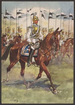 Ansichtskarte Garde-Kürassier-Regiment, Döbrich-Steglitz