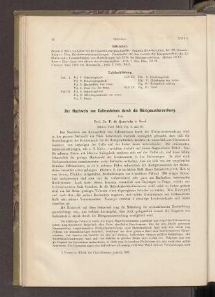 Der Nachweis von Gallensteinen durch die Röntgenuntersuchung.