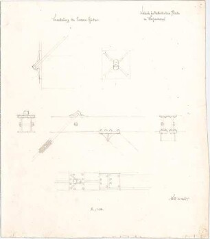 Voit, August von; Weißenhorn; Pfarrkirche - Verankerung der Empore - Gurten (Details)