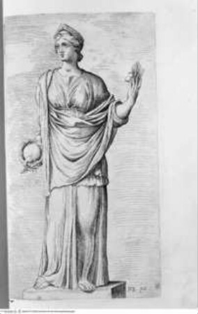 Segmenta nobilium signorum e[t] statuaru[m], quae temporis dentem invidium evasere, urbis aeternae ruinis erepta typis aeneis ab ce commissa perpetuae venerationis monumentum. (Romae) 1638 (1653)Tafel 70: Ceres - Illmo. D. D. Rogerio Duplesseis Dño. de Liancourt Marchioni de Montfort, comiti de la Rocheguion E.a. ... [Icones et] segmenta nobilium signorum et statuarum quae temporis dentem invidium evasere urbis aeternae ruinis erepta typis aeneis ab ce comissa perpetuae venerationis monumentum