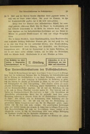 ¬Das¬ Universitätsstudium der Volksschullehrer