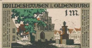 Zahlungsmittel / Geldschein der Stadt Wildeshausen in Oldenburg / 1 Mark