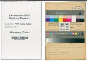 Entnazifizierung Walter Ahlemeyer , geb. 11.09.1897 (Arbeiter)