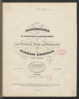 0003: Drittes Quartett. : Verfasst im Jahre 1837.