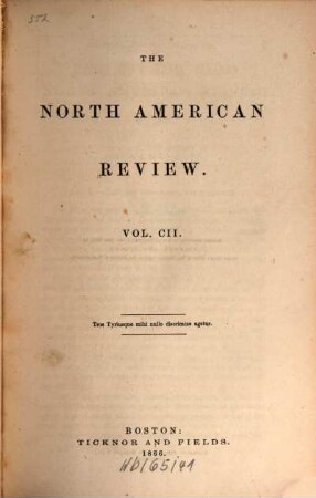 The North American review. 102. 1866
