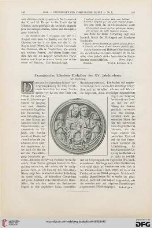 Französisches Elfenbein-Medaillon des XV. Jahrhunderts