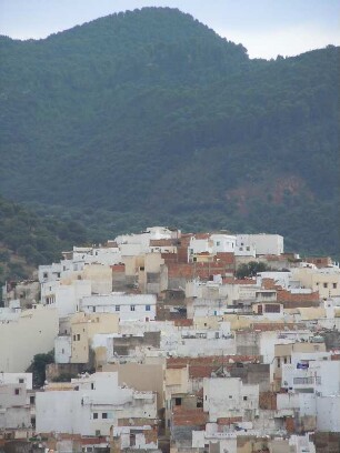 Moulay Idriss - Stadtübersicht : Stadtübersicht über den für Muslime heiligsten Ort in Marokko. Aufgenommen am 30. Oktober 2010 in Moulay Idriss