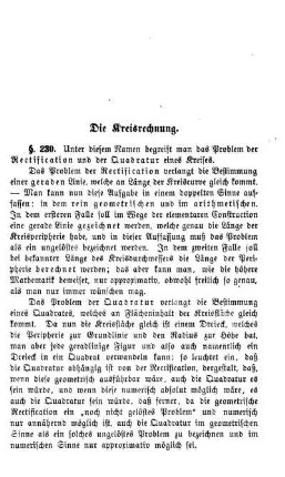 Die Kreisrechnung.