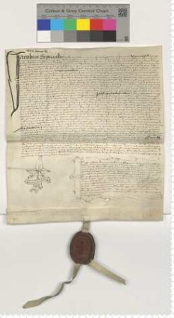 Propst Jacob Schomaker verfügt auf Grund der Präsentationsurkunde über eine Vikarie am am Marienaltar zu St. Johannis. Notar Otto Hermanni [lat].