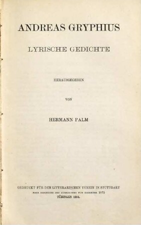 Lyrische Gedichte