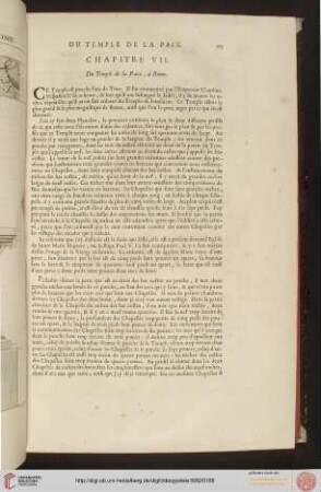 VII. Du Temple de la Paix, à Rome