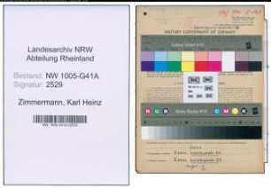 Entnazifizierung Karl Heinz Zimmermann , geb. 27.01.1922 (Polizeibeamter)