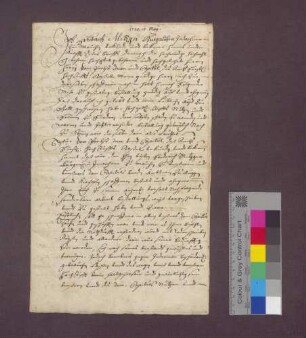 Friedrich Metzger reversiert über seine Bestallung als Schaffner des Domstifts Basel in dessen Ämtern Auggen und Kirchhofen.