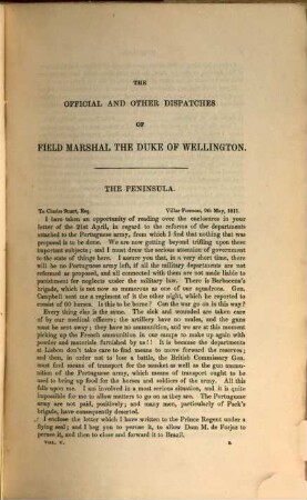 The dispatches of Field Marshal the Duke of Wellington, during his various campaigns in India, Denmark, Portugal, Spain, the Low Countries, and France. 5