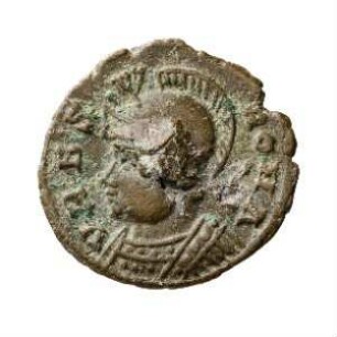 Münze, Follis, Aes 4, 333 - 334 n. Chr.
