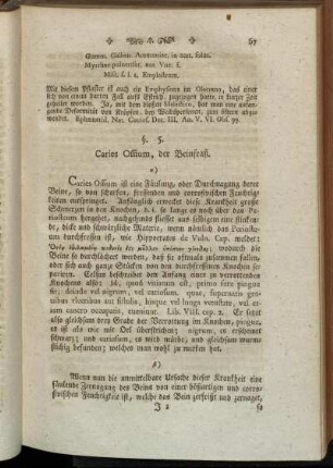 §. 5. Caries Ossium, der Beinfraß.