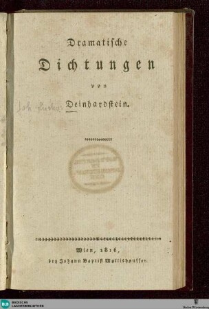 Dramatische Dichtungen
