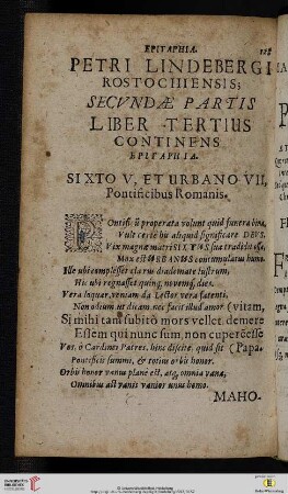 Liber tertius, continens epitaphia