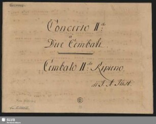 Concerto II: Cembalo II. ripieno.