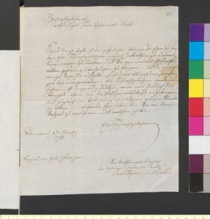 Brief von Roentgen, David an Goethe, Johann Wolfgang von