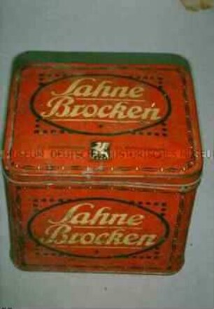 Blechdose für "Sahne Brocken GREIF"