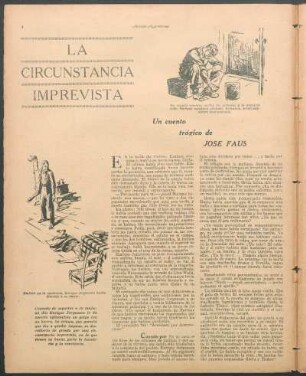 La circunstancia imprevista : Un cuento trágico de José Faus