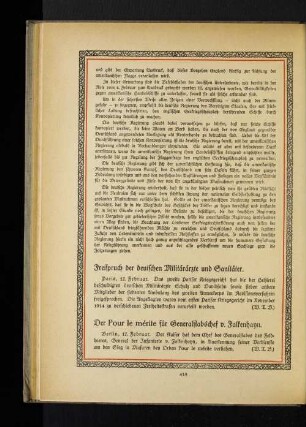Der Pour le mérite für Generalstabschef v. Falkenhayn.