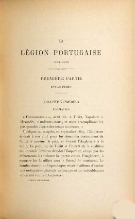 La Légion portugaise : 1807 - 1813