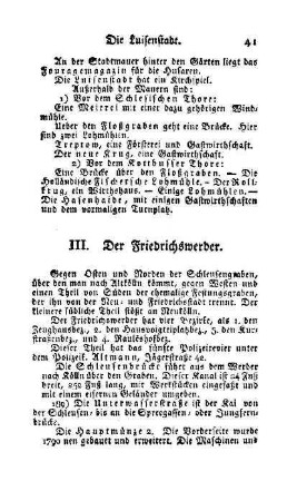 III. Der Friedrichswerder