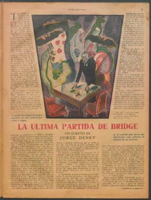 La última partida de bridge : Un cuento de Jorge Denby