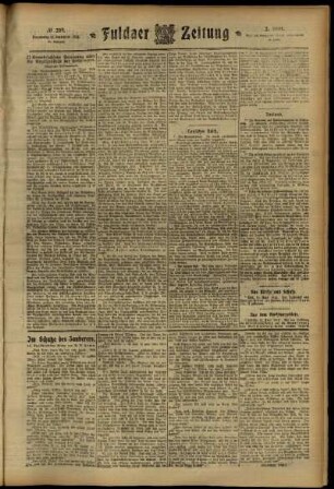 Zweite Ausgabe vom Donnerstag, den 12. September 1912.